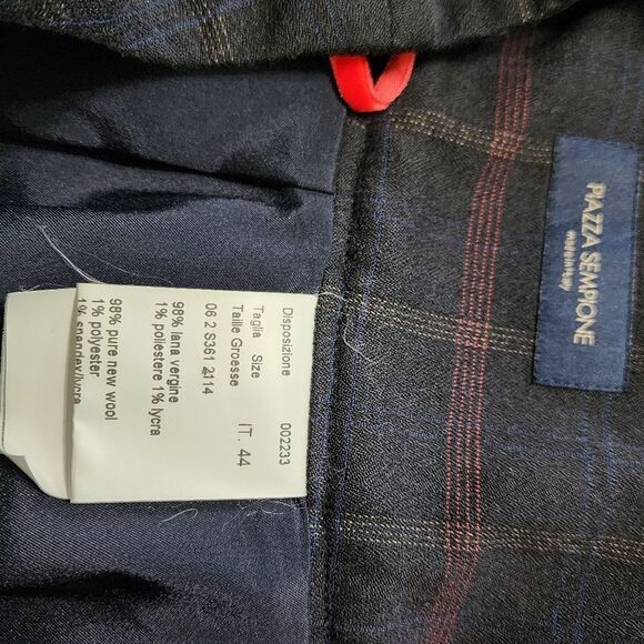 Piazza Sempione plaid wool skirt black & red Sz 8 academia grunge - Picture 3 of 5